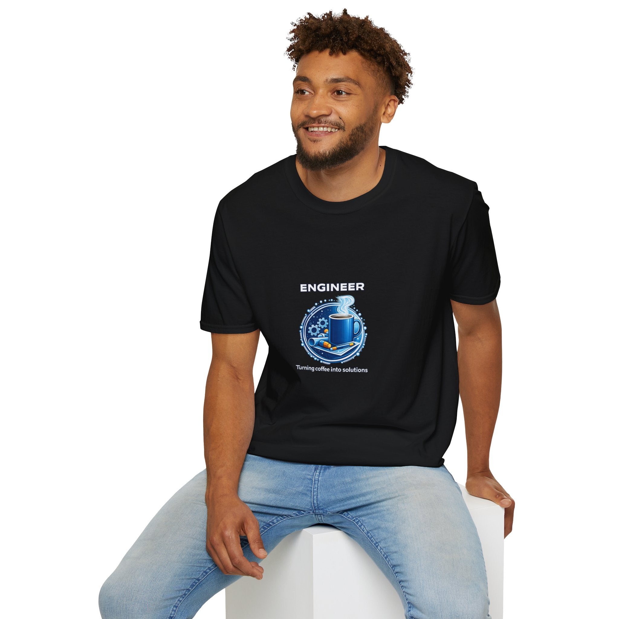 Engineer Turning Coffee Into Solutions T-Shirt — Graphic Tee