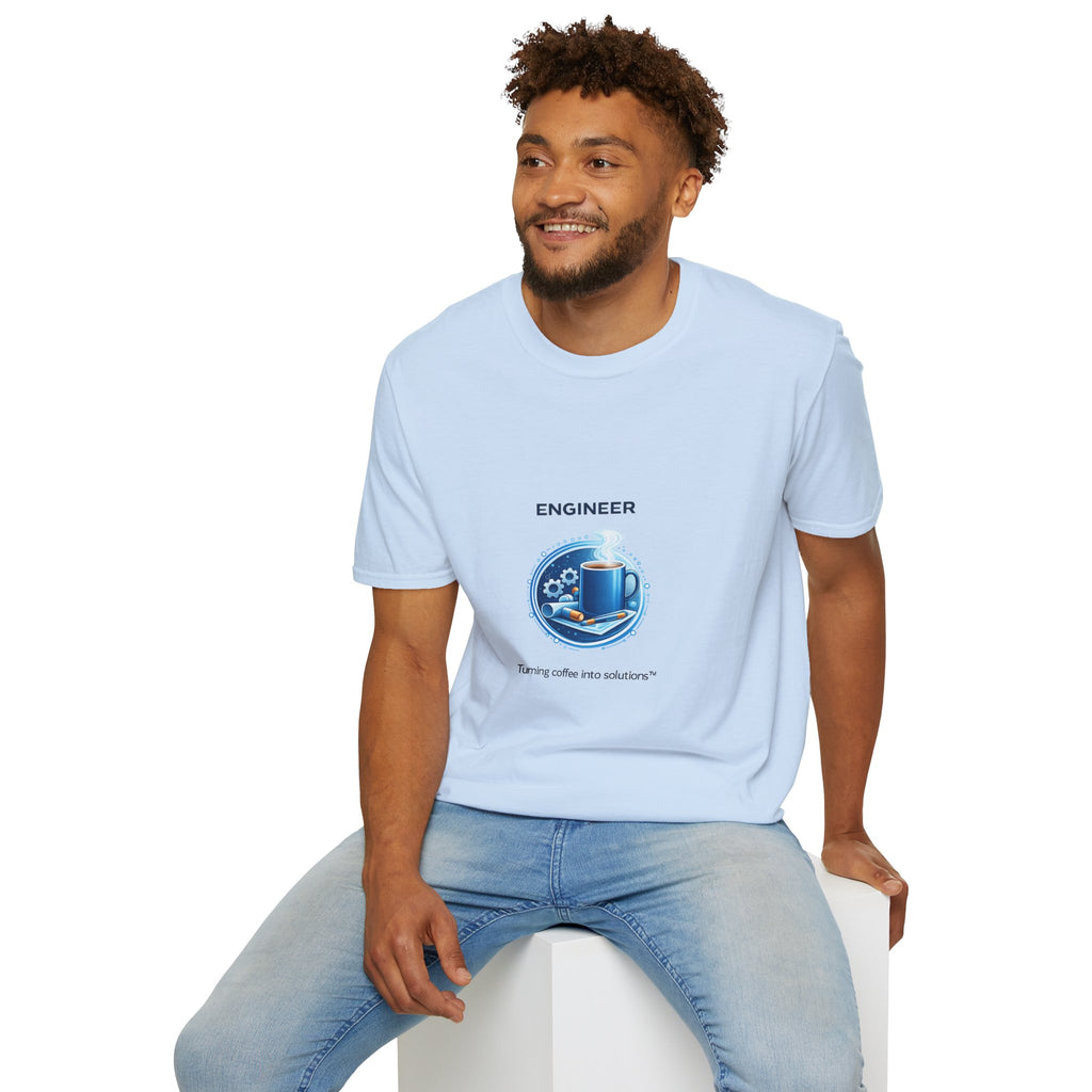 Engineer Turning Coffee Into Solutions T-Shirt — Graphic Tee
