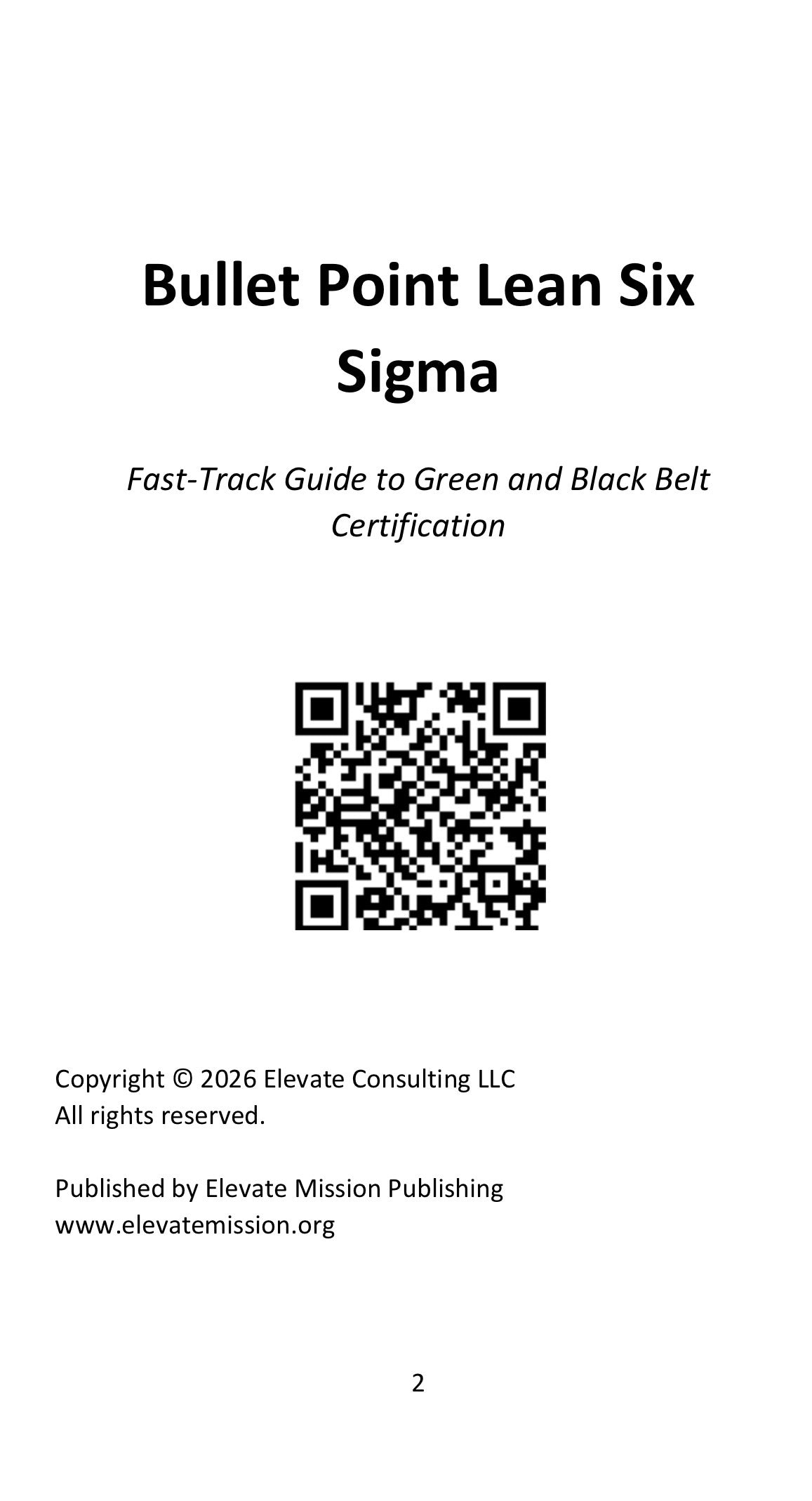 Bullet Point Lean Six Sigma