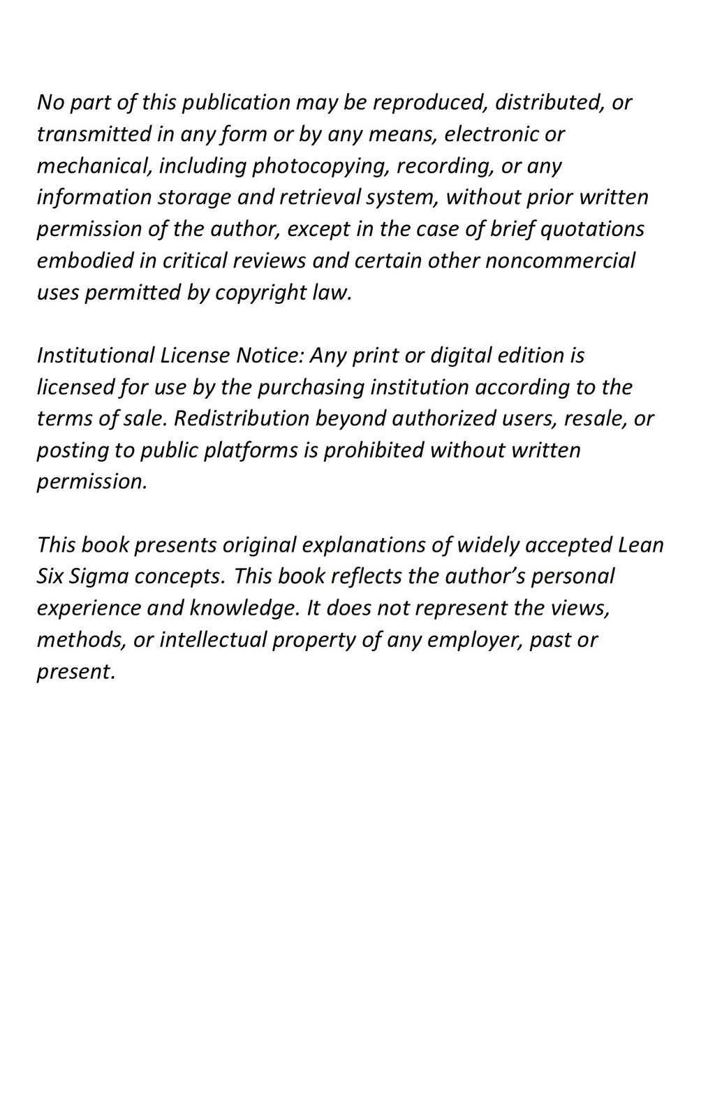 Bullet Point Lean Six Sigma