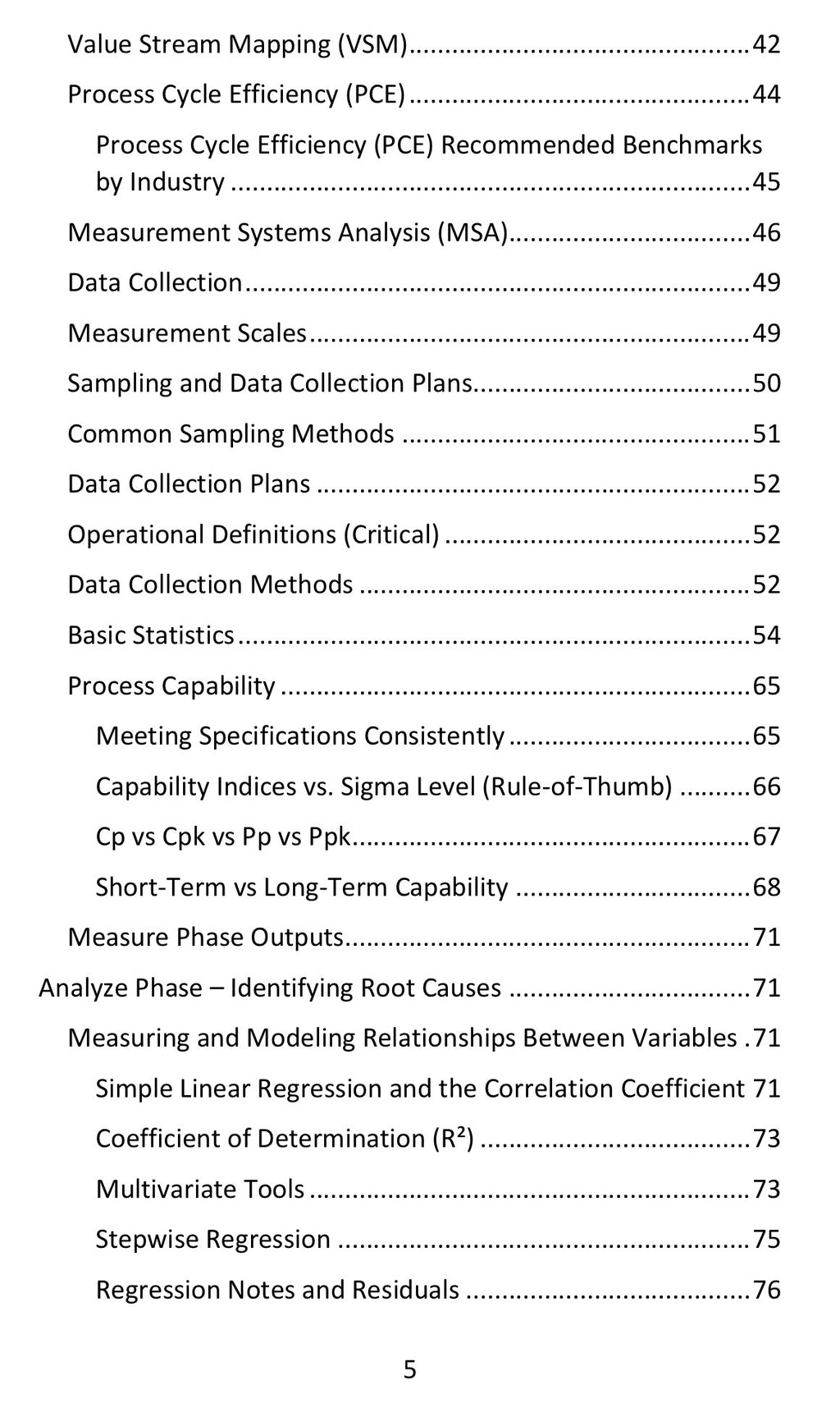 Bullet Point Lean Six Sigma