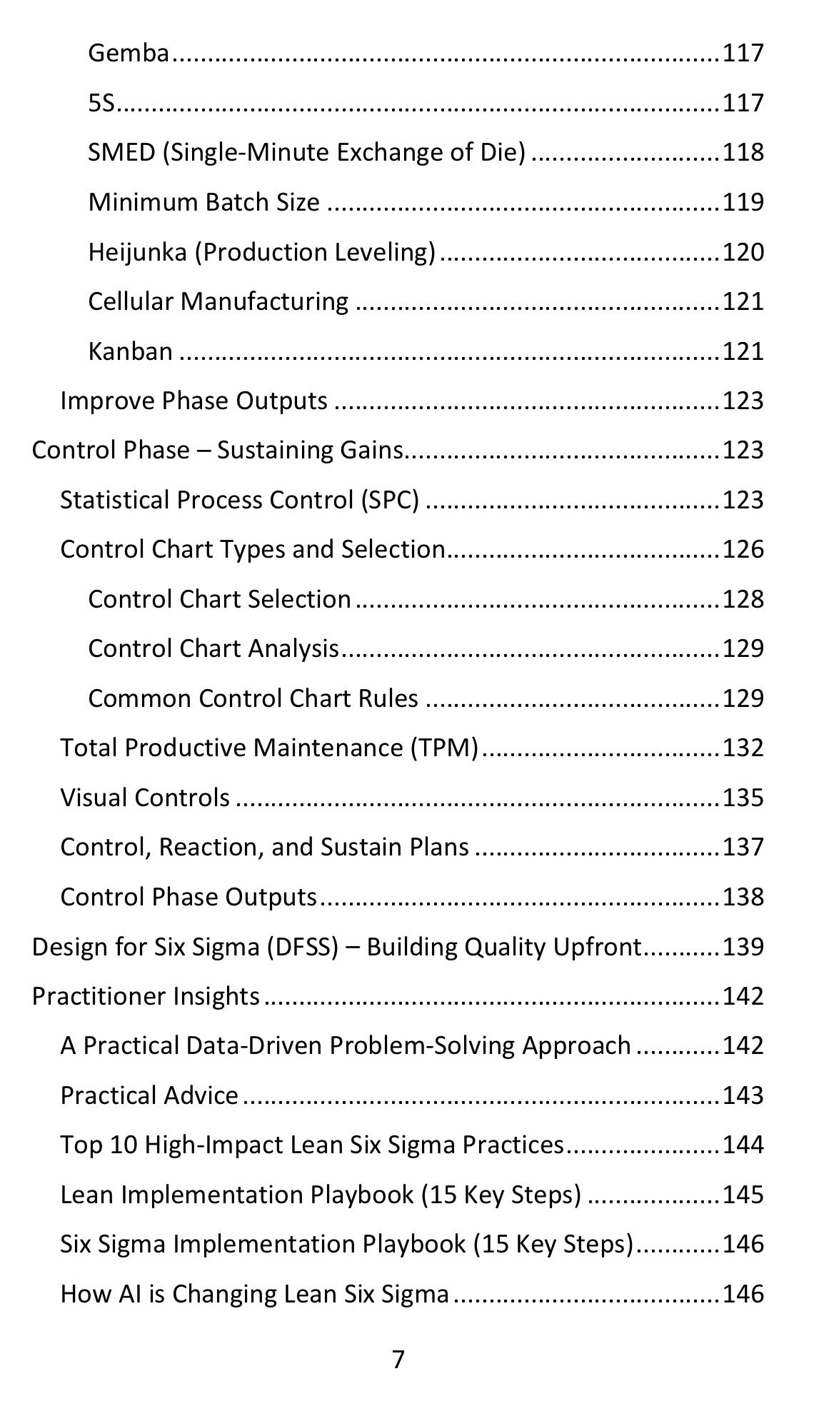 Bullet Point Lean Six Sigma